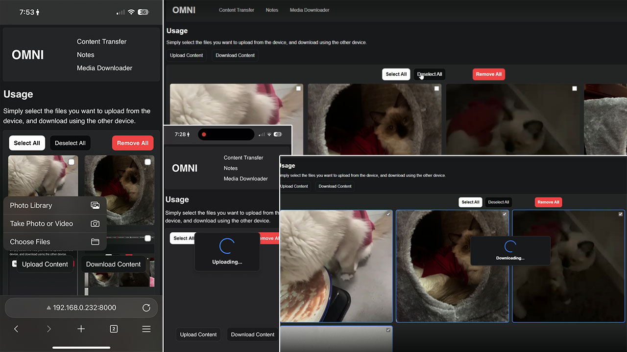 Local File Transfer Web App